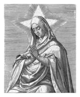 virgem Mary, johannes wierix, 1559 - antes 1620 foto