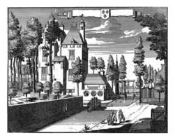 Visão do cova engenheiro castelo, jan furgão vianen, depois de Caspar discurso, 1725 - 1751 foto