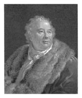 retrato do brim francois ducis, cristão vender, depois de gerard, 1814 foto