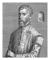 retrato do a pintor Henri conheceu de abençoado, wierix rejeitado atribuição, 1572 foto