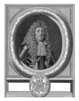 retrato do cornelis trompete, johannes willemsz. Munnickhuysen, depois de david furgão der plas, 1664 - 1721 foto