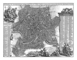 mapa do Roma, jan furgão vianen, depois de Giovanni battista falda, depois de jan goeree, 1694 - 1699 foto