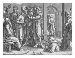jozef conta dele sonhos para jakob, jan harmensz. muller possivelmente, depois de lucas furgão Leyden, 1581 - 1628 foto