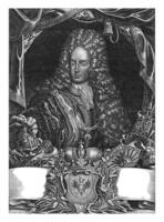 retrato do imperador Joseph eu, johann furgão der bruggen, depois de frans furgão carimbo, 1704 - 1740 foto