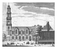 Visão do a westerkerk dentro Amsterdã, jan Veenhuysen, 1664 foto