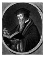 retrato do John Calvino, pieter schenk eu, 1670 - 1713 foto
