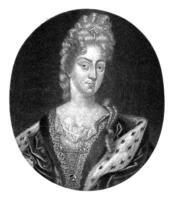 retrato do Cristina Ewartina, duquesa do Saxônia, pieter schenk eu, 1670 - 1713 foto