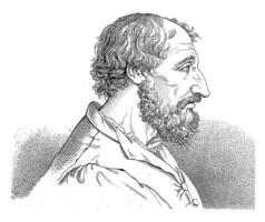 retrato do poeta Ludovico ariosto, filippo pistrucci, 1815 - 1856 foto