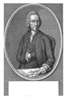 retrato david de gorter, Jacob horabraken, depois de João Antônio Kaldenbach, 1776 - 1780 foto