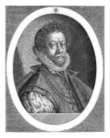 retrato do a cavaleiro Anthony Sherley, Dominicus custos, 1600 - 1604 foto