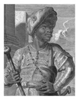 retrato do mulato al Rashid, sultão do Marrocos, Adriano Lommelin, depois de Abraão furgão diepenbeeck, 1660 foto