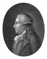 retrato do poeta e historiador Ludovico savioli, girolamo caratoni, 1767 - 1809 foto