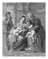 piedosos família com John a batista e Elisabete, Hans espirituoso, depois de Peter Paulo rubens, 1625 - 1642 foto