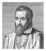 retrato do johannes sambuco, Philips gale, 1572 foto