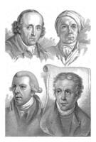 retratos do gerard furgão Nimega, Jacob gatos, reinier vinkeles e punhal Langendijk, Jacob Ernst Marcos, 1817 foto