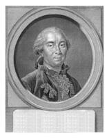 retrato do georges Louis leclerc contagem de bufão, Jacob horabraken, depois de drouais, 1774 foto