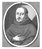 retrato do clérigo Gabriel foschi, monogramista np Itália, 1647 foto