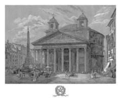 panteão dentro Roma, domenico amigo, 1845 foto