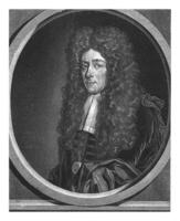 retrato do lucas rachadura, pieter schenk eu, depois de isaac fisches ii, 1670 - 1713 foto