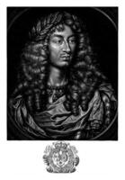 retrato do Louis XIV, rei do França, John do algum, depois de Charles le Bruna, 1655 - 1706 foto