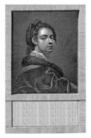 retrato do pintor ismael Mengs, bartolomeu follin, depois de ismael Mengs, 1740 - 1808 foto
