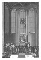 boelens-den lontra capela dentro a Novo Igreja do Amsterdã, jan goeree, 1680 - 1731 foto