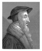 retrato do John Calvino, Moritz Steinla, 1801 - 1858 foto