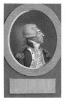 retrato do Gilbert du mais mortal, marquês de la Fayette, lambertus antônio claessens, c. 1792 - c. 1808 foto