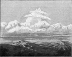 saudar nuvem sobre a juliano Alpes observado dentro Veneza em abril 27, 1895, vintage gravação. foto