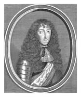 retrato do duque Filipe Eu d'Orléans, cornelis Meyssens, depois de Adriano furgão bloemen, 1670 foto