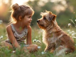 ai gerado família ensino animal segurança regras para crianças, educacional e cuidadoso. foto