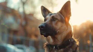 ai gerado cachorro com uma cachorro colarinho profissional fotografia foto