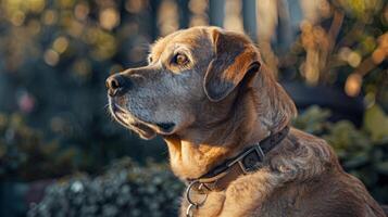 ai gerado cachorro com uma cachorro colarinho profissional fotografia foto