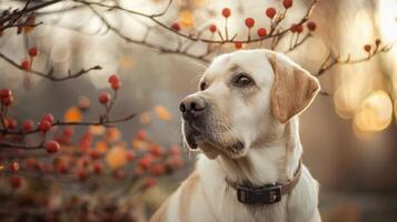 ai gerado cachorro com uma cachorro colarinho profissional fotografia foto