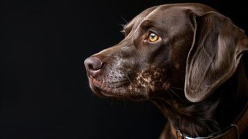 ai gerado cachorro com uma cachorro colarinho profissional fotografia foto