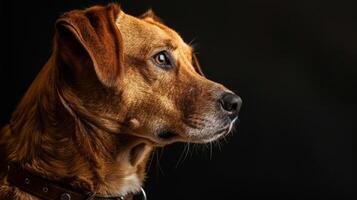 ai gerado cachorro com uma cachorro colarinho profissional fotografia foto