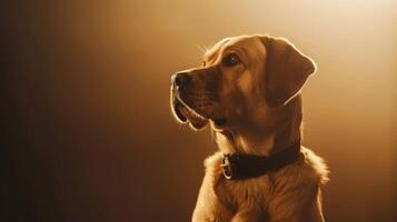 ai gerado cachorro com uma cachorro colarinho profissional fotografia foto