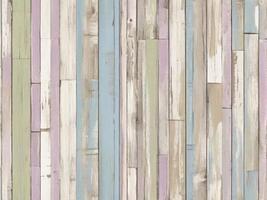 ai gerado madeira textura para fundo ou papel de parede, múltiplo vintage pastel cores do madeira em uma muro. foto