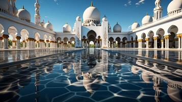 ai gerado sheikh zayed grande mesquita foto