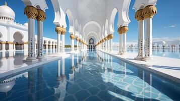 ai gerado sheikh zayed grande mesquita foto