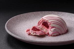 delicioso doce colorida mochi sobremesas ou gelo creme com arroz massa e coberturas foto