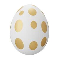 Páscoa ovo. 3d render ilustração isolado em branco fundo foto