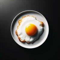 ai gerado frito ovos para uma saudável café da manhã. foto