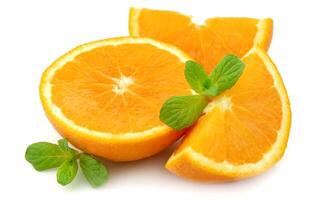 suculento laranja com hortelã foto
