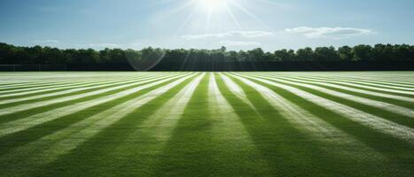 ai gerado futebol campo dentro fundo foto