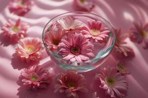 ai gerado vaso preenchidas com Rosa e branco flores foto