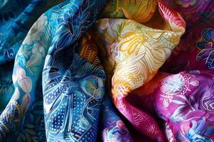 ai gerado batik beleza revelado fechar-se padrões e texturas foto