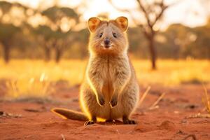 ai gerado risonho quokka animal roedor. gerar ai foto