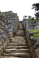 Machu picchu, Peru, 2015 - pedra passos e paredes inca ruínas Machu picchu Peru foto