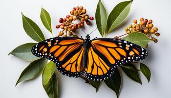 ai gerado a lindo borboleta moscas graciosamente, exibindo vibrante cores dentro natureza gerado de ai foto